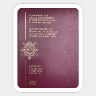 Belgium Passport Sticker